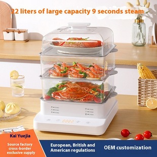 Amazon Cross-Border Special Electric Steamer Steamer Automatic Pot Three-Layer Large-Capacity Multi-Functional Steam Electric Household Steamer
