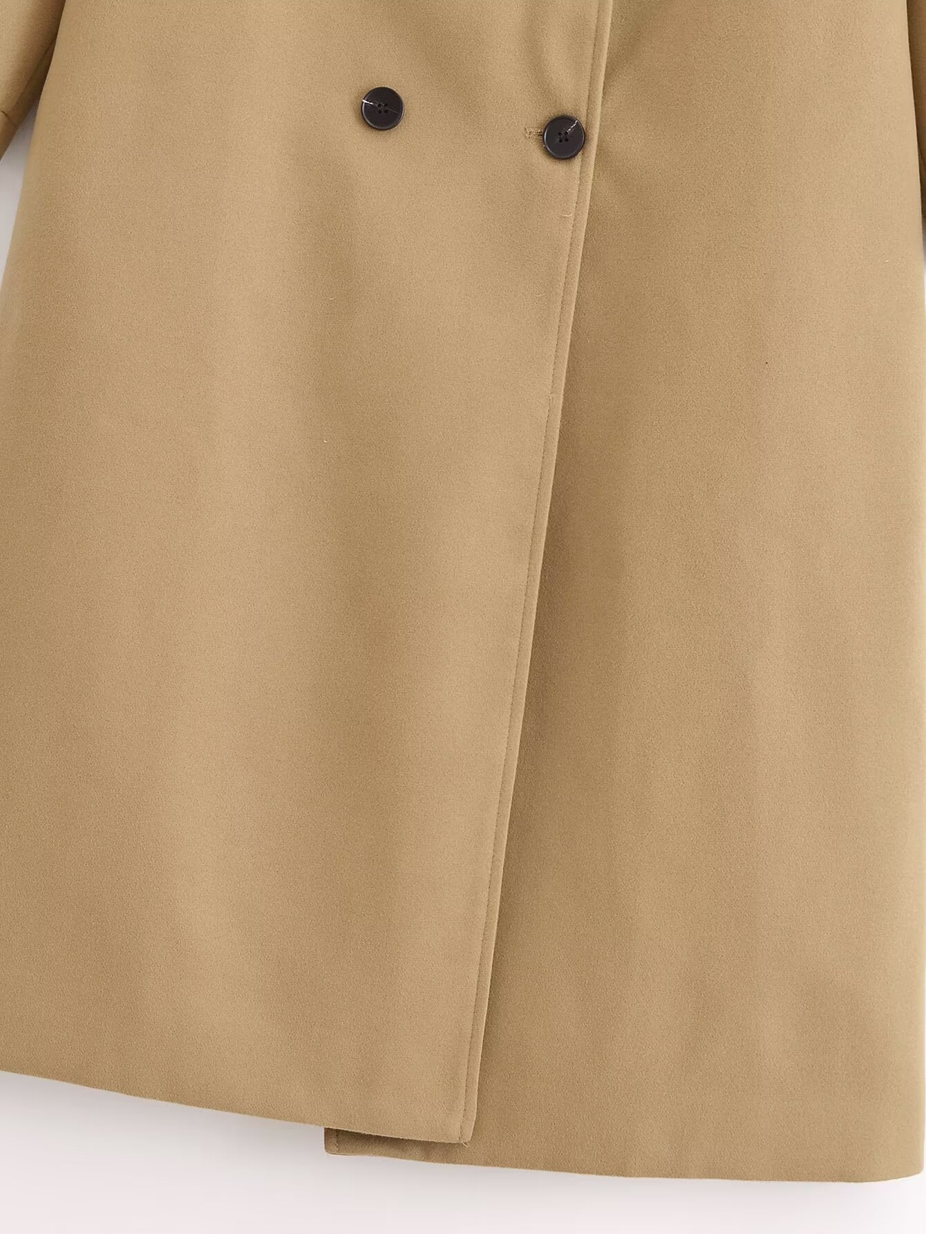 Women's clothing 2024 summer new item camel short scarf woolen coat jacket_voghion.com