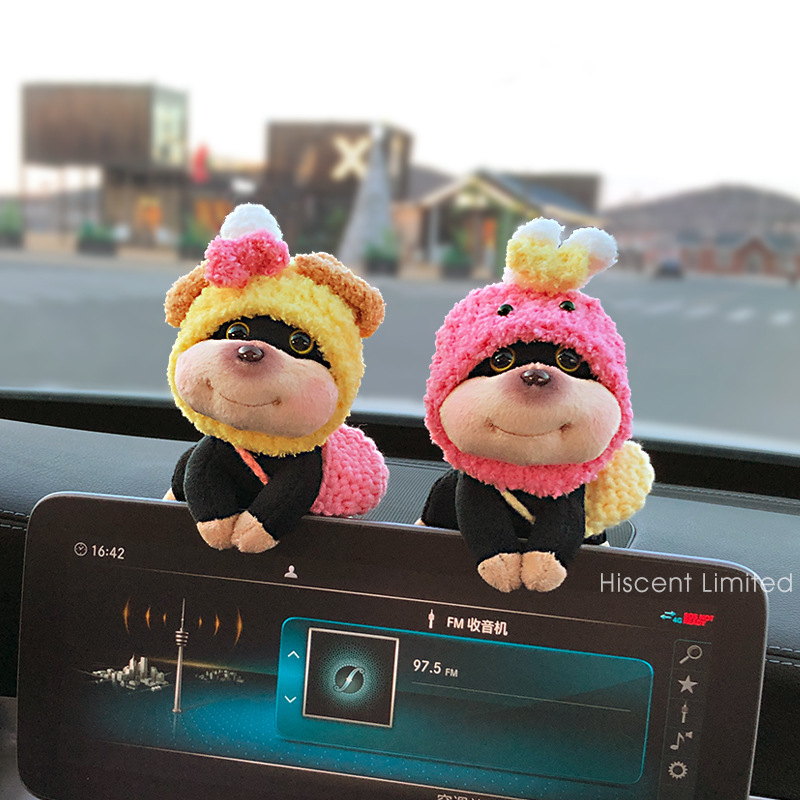2025 nuevo estilo abeja perro decoración de coche consola central de coche pantalla muñeca de coche muñeca de coche muñeca
