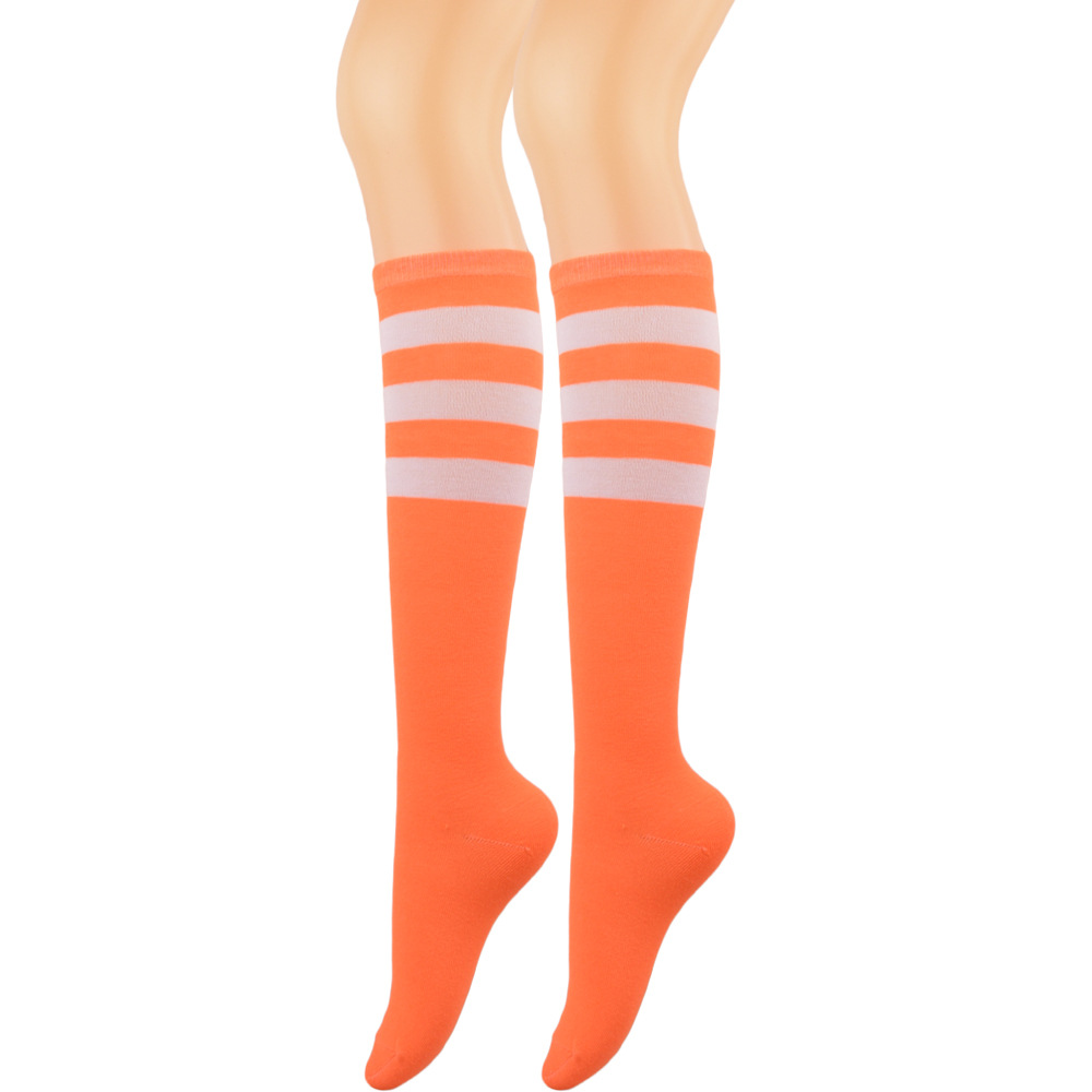 Jie Wu danza calcetines de media pantorrilla de otoño para mujer tres barras hasta la rodilla calcetines de mujer ocasionales transpirables fábrica al por mayor