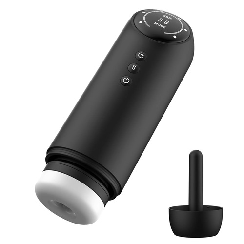 Fire aircraft cup fully automatic liquid crystal screen telescopic deep throat sucking vibration pronunciation penis exercise heating sex products 