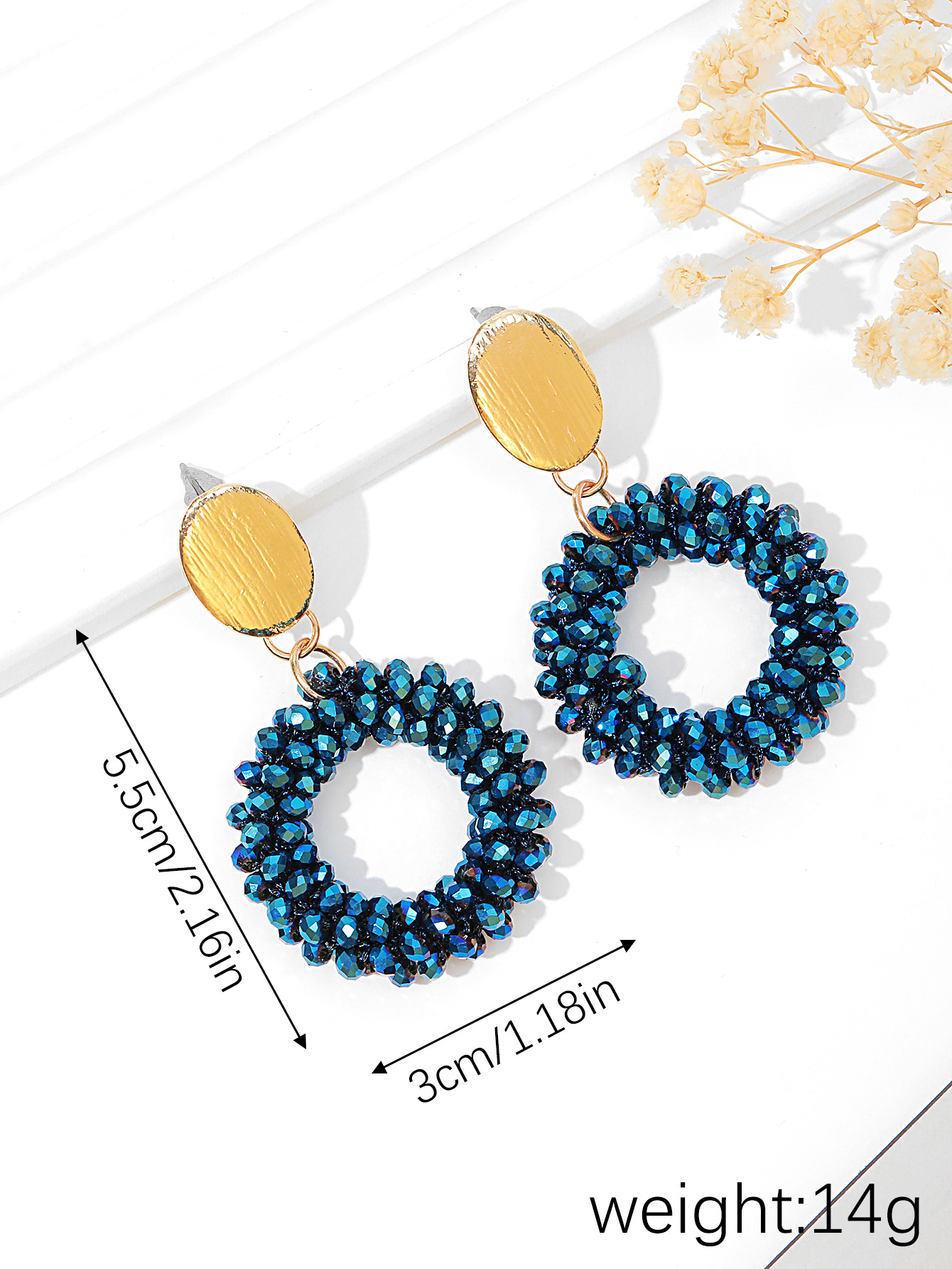 Simple Style Geometric Glass Women's Drop Earrings display picture 1