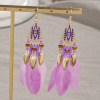 Fashionable earrings, retro ethnic accessory, European style, city style, ethnic style