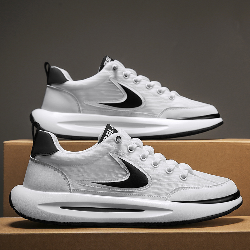 Vīriešu pavasara jauni, elpojoši, ledus zīda auduma sieta moderni, daudzpusīgi, tētim piemēroti, mīkstas zoles sporta un ikdienas apavi Forrest Gump_voghion.com