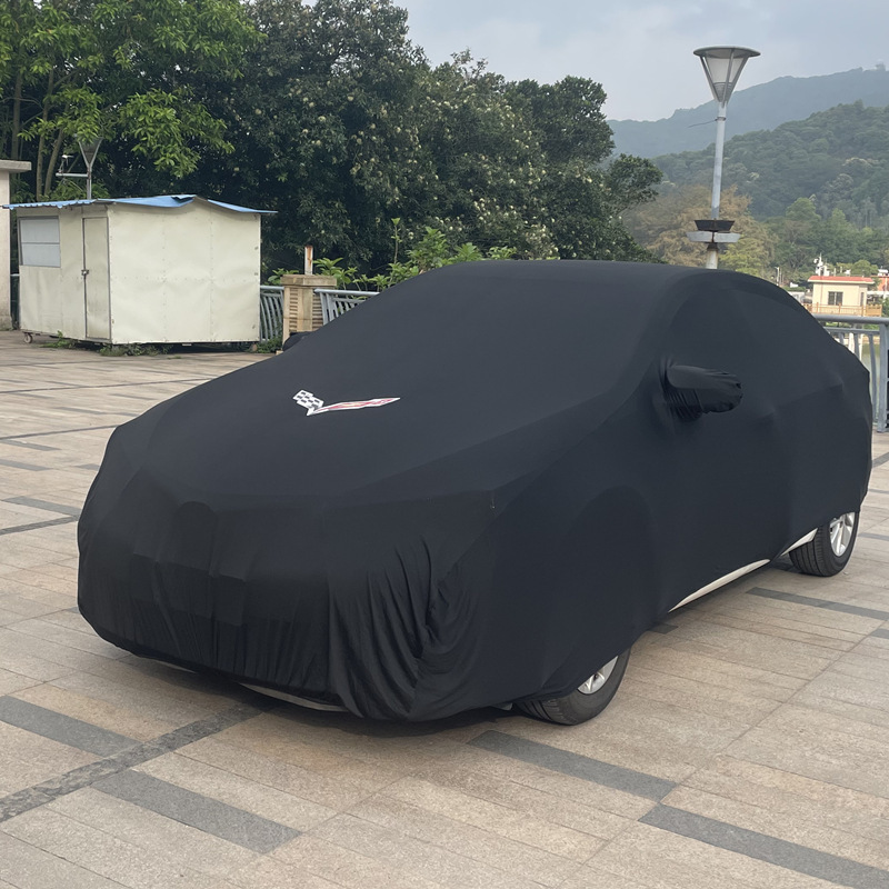Chevrolet Corvette Elastic Fabric Car Cover Mustang Challenger Camaro Sunshade Car Cover Uv-Resistant and Waterproof