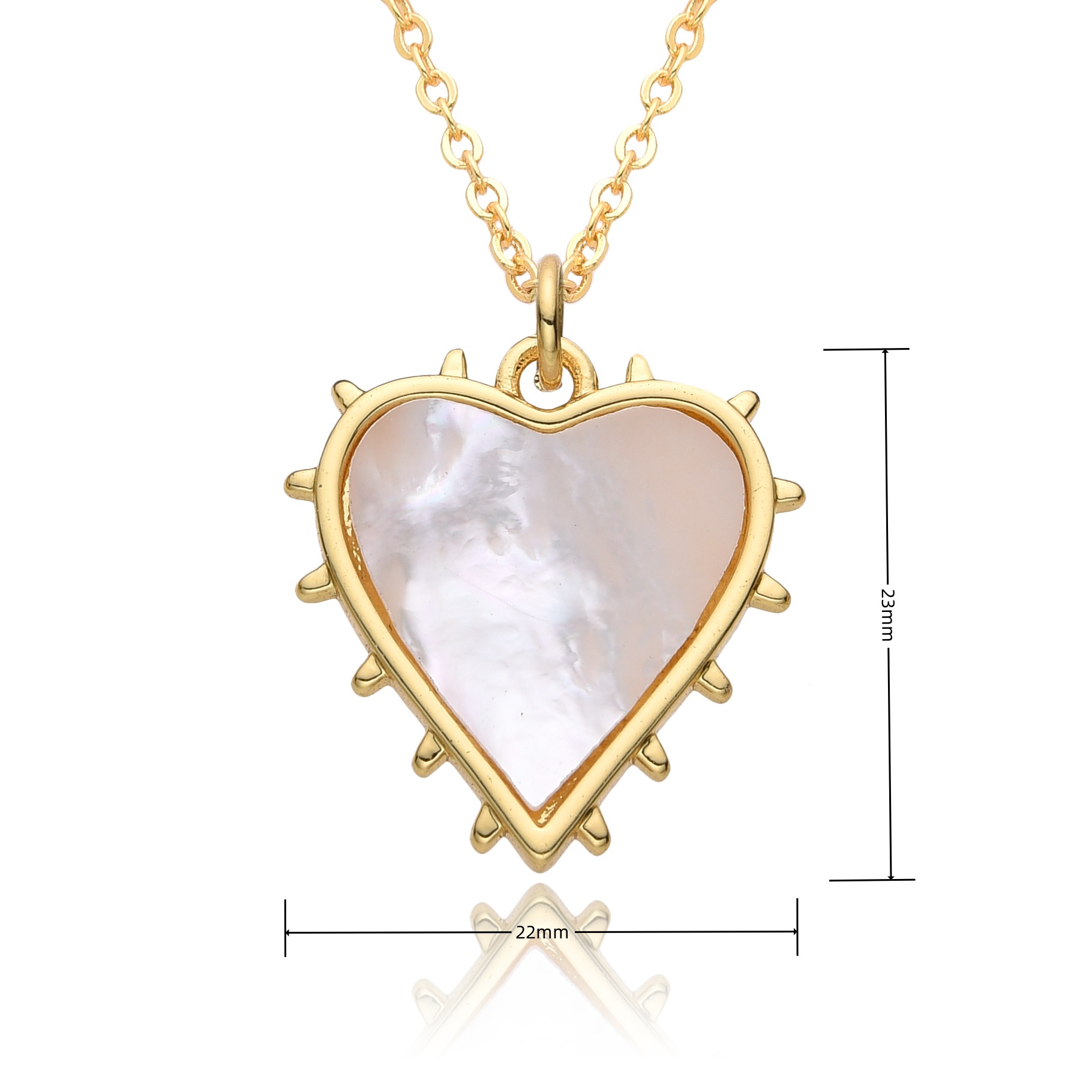 Women's Gender Copper Inlay Heart Shape Zircon Pendant Necklace
