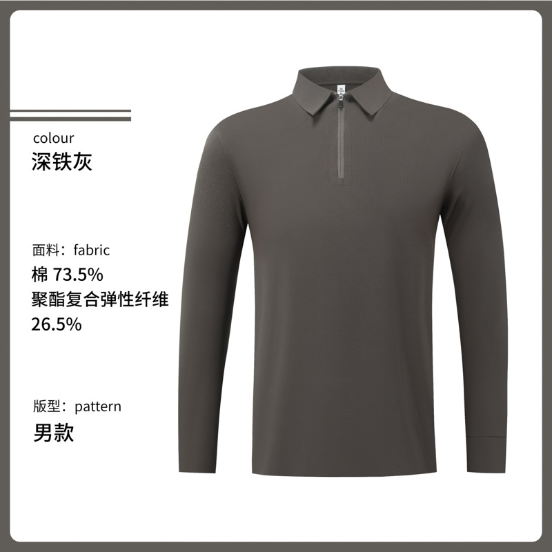 Camisas de polo deportivas de alta calidad, ropa de trabajo blanca, camiseta de collar para hombres, camiseta de polo de manga larga personalizada