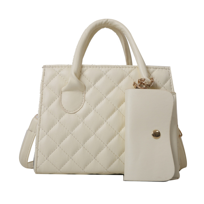 Bordado hilo rombo bolsa 2023 nueva moda solo hombro estilo occidental pequeño bolso cuadrado simple bolsa de mensajero portátil personalizado