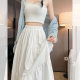 Black Skirt Women's Spring and Autumn 2025 New High Waist A- Line Slimming Mid-Length Small Fairy Cake Skirt