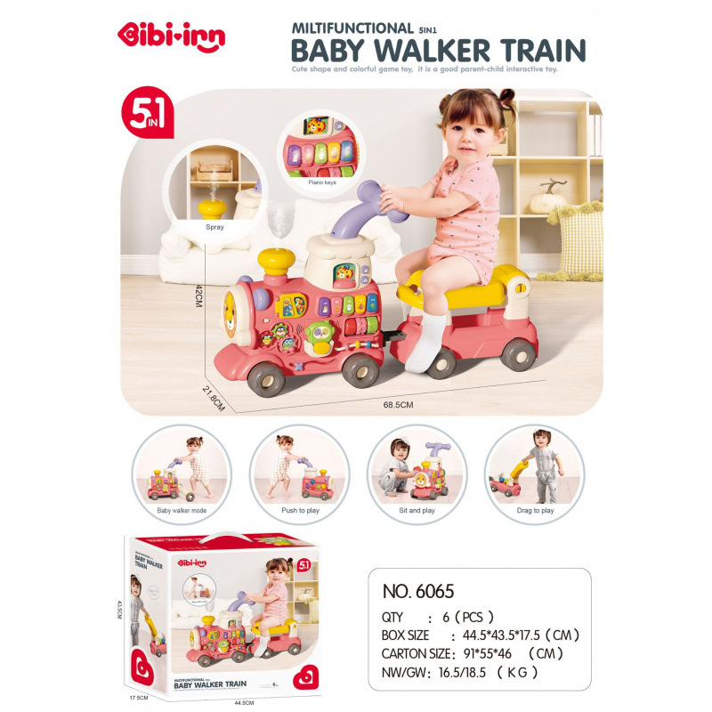 핸드 푸시 유아기차 5-in-1 (핑크) 2760g