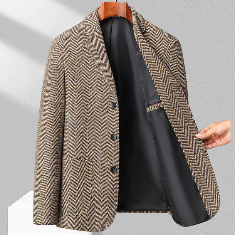 Spring and Autumn Men's Suit Jacket Fashion Suit Men's Middle-aged Business Slim-fit Non-ironing Single Western Top Men's Spring and Autumn Men's Suit Jacket Fashion Suit Men's Middle-aged Business Slim-fit Non-ironing Single Western Top Men's