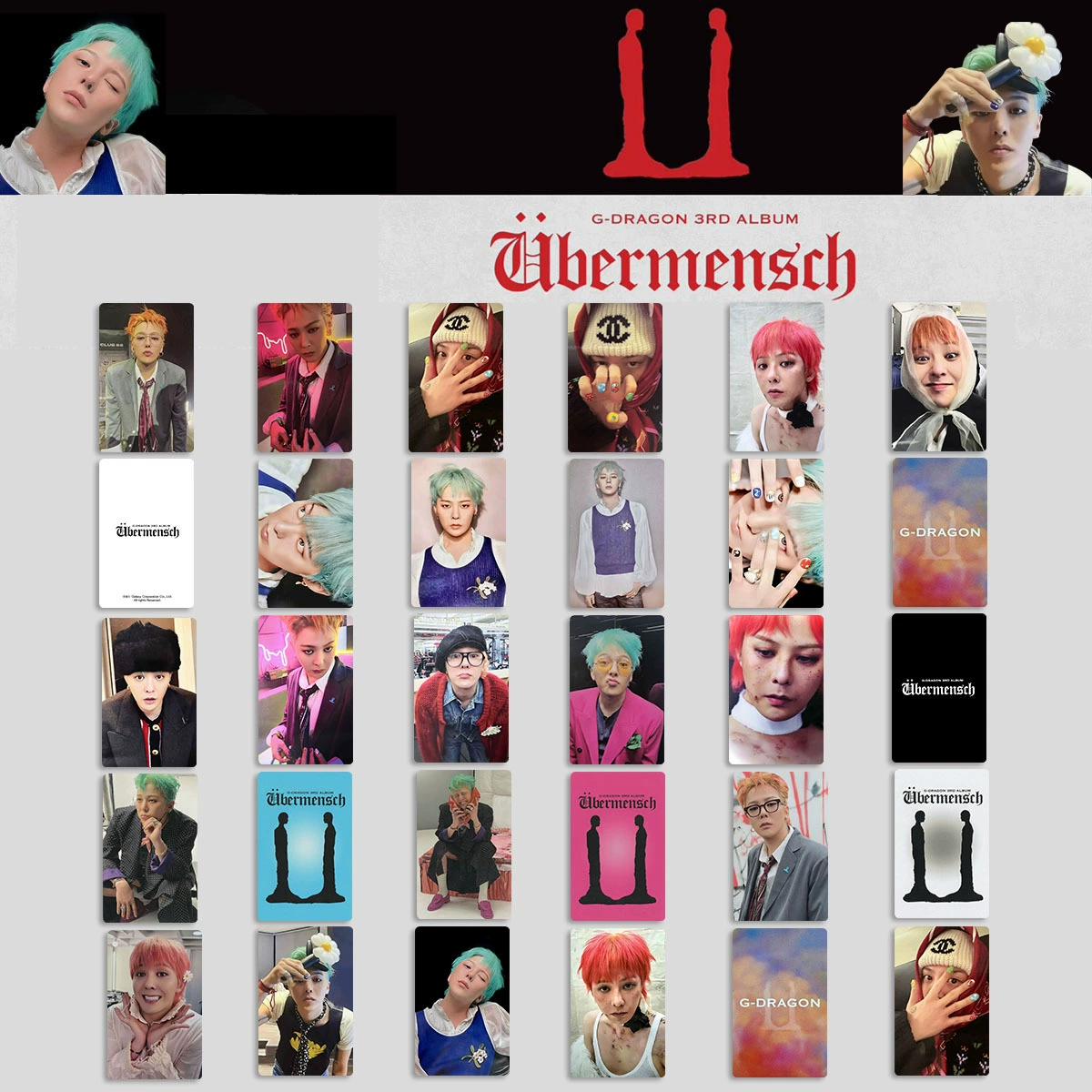 Картa периферийного набора G-Dragon Ubermensch, карточка альбома, везучая карта GDRAGON, карточка выставки, POWER