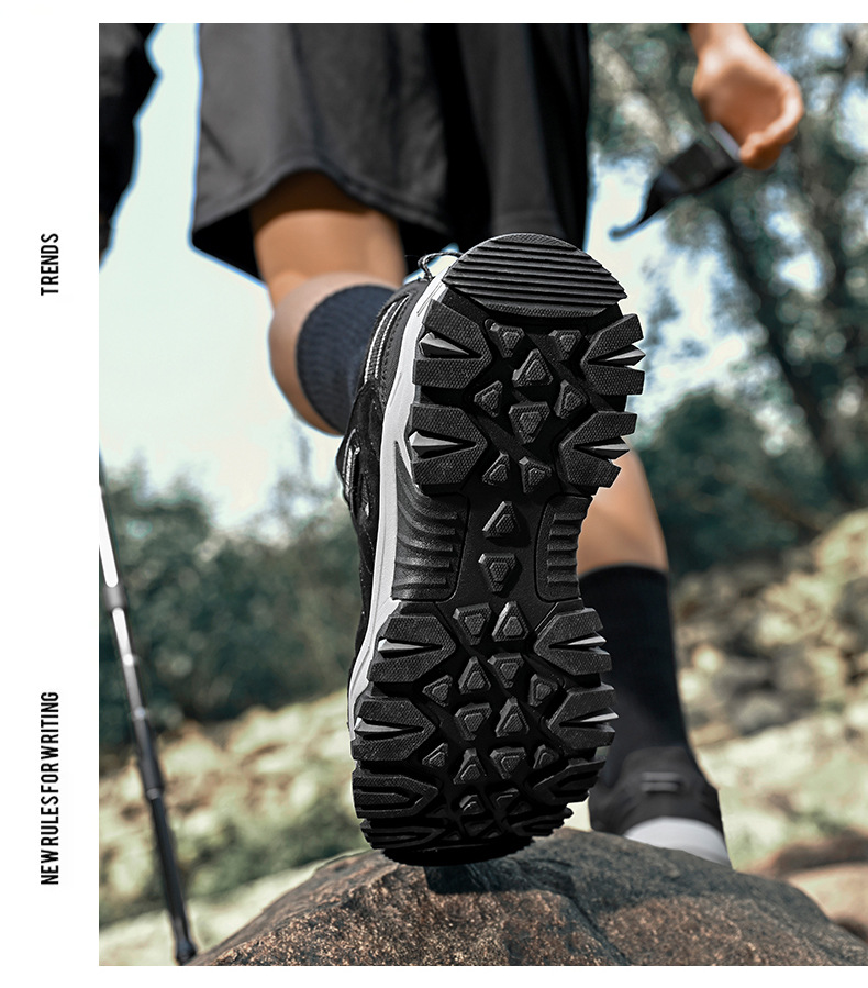 Robuste High-top Wanderschuhe Mit Gummisohle Für Outdoor-sport_voghion.com