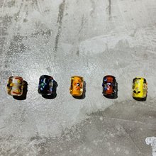 进口尼泊尔复古老琉璃珠古法散珠圆柱竖条 饰品diy手链项链配件佛