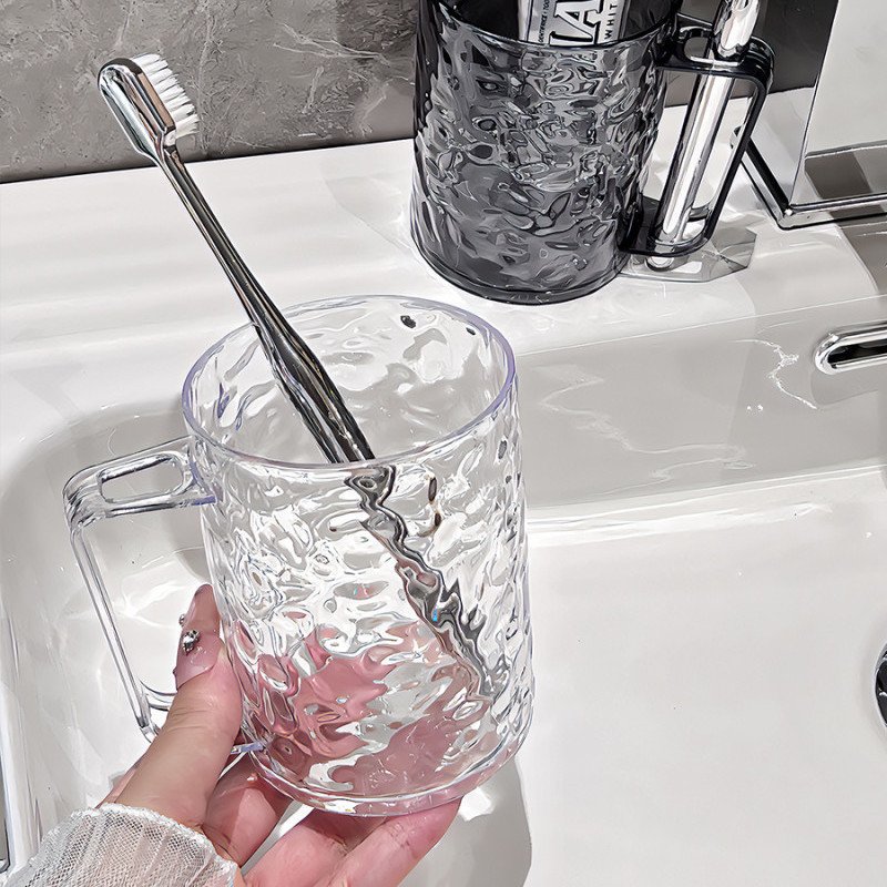 Enjuague bucal Taza cepillo de dientes taza cepillo de dientes doméstico taza luz transparente lujo avanzado cepillo de dientes taza pareja Taza simple taza de cepillo de dientes