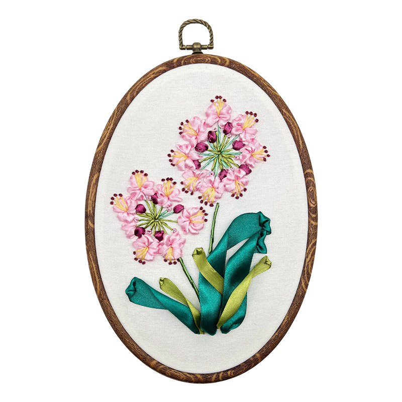 Nuevo producto Bordado de cinta Pintura colgante tridimensional Bordado Lu Paquete de material de bricolaje hecho a mano Decoración de la sala de estar Decoración Pintura colgante simple para principiantes