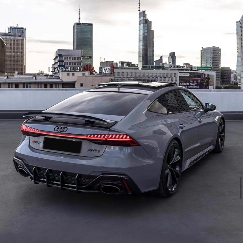 Suitable for Audi RS6/RS7 rear spoiler rear blade car modification parts rear lip air knife modification