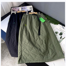 2025年冬季新款户外风夹棉半身裙女加厚保暖轻薄棉裙时尚洋气百搭