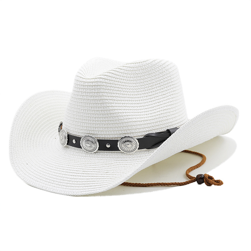 Unisex Retro Solid Color Handmade Crimping Straw Hat display picture 7