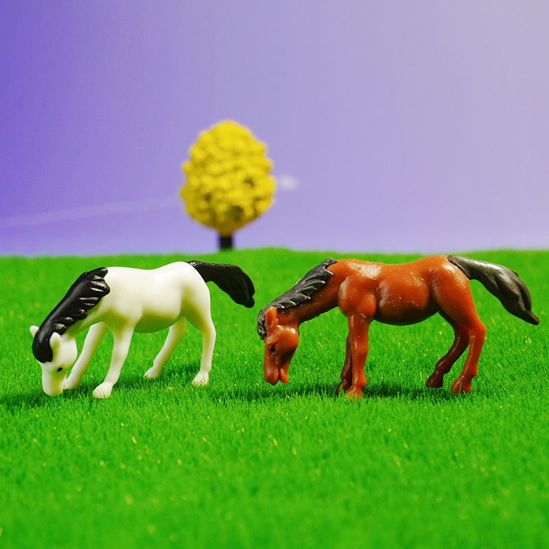 Musgo micro paisaje decoración simulación mini nuevo caballo pony PVC muñeca suculenta hecha a mano