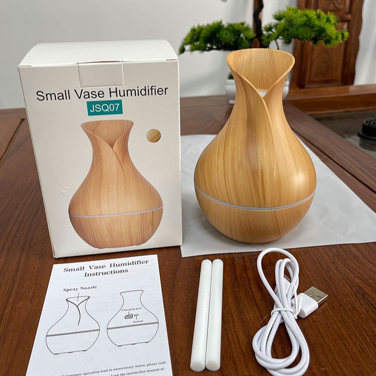 Mayorista creativo humidificador de vasija de madera doméstico de escritorio interior humidificador de aire humidificador silencioso máquina de fragancia image 4