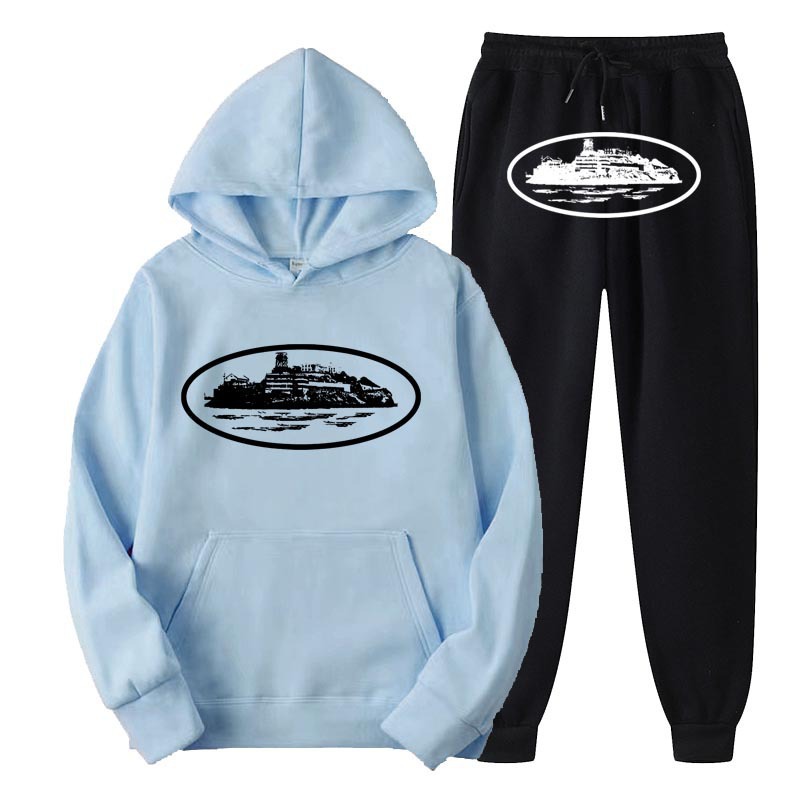 Europa y los Estados Unidos Clint419 imprimir patrón de prisión demonio camiseta de camiseta y conjunto de terciopelo al por mayor suelto nuevo