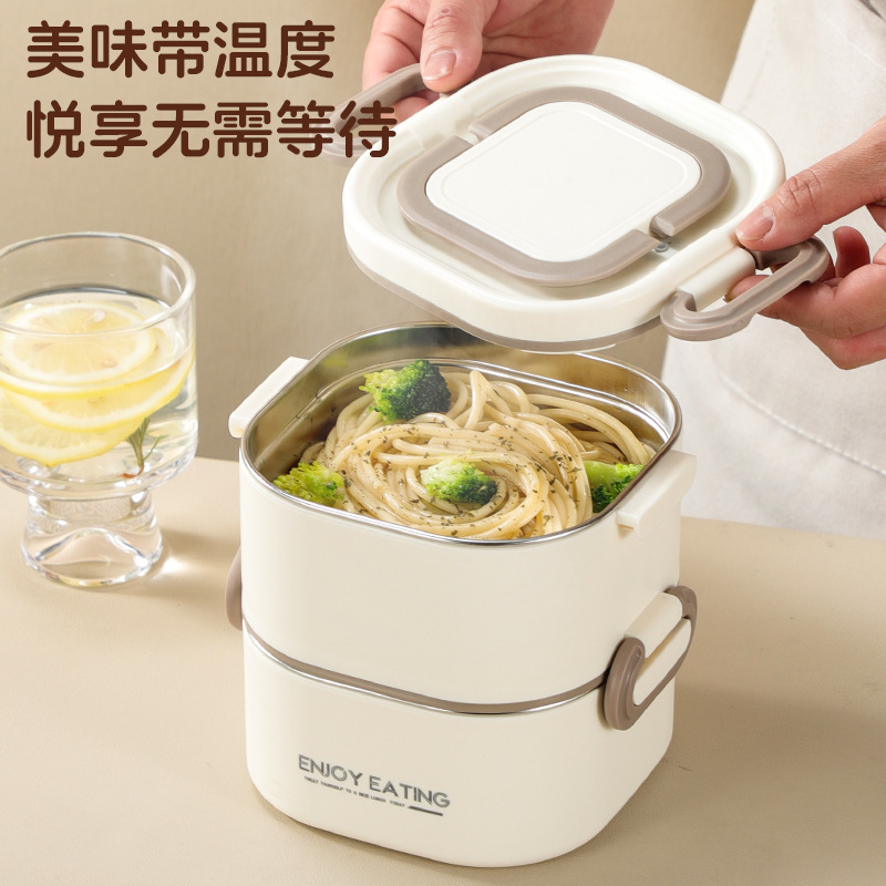 跨境不锈钢316上班族便当盒微波炉方形餐盒带盖便携饭盒lunch box|undefined