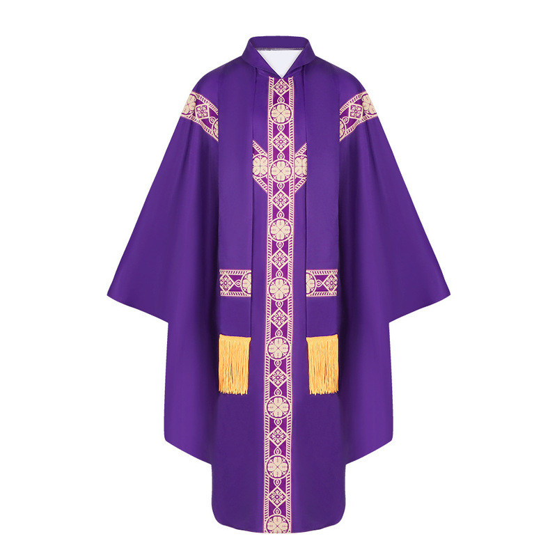 国境を越えた欧米のアマゾンの中世のマントのコスプレは神父の祈祷服のローブの舞台の演技服をつなぎ合わせます。|undefined