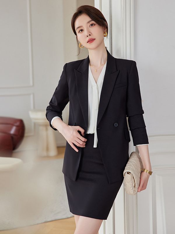 秋の職業スーツ女性長袖ホテルマネージャー正装美容院販売部工装宝石店作業服女性|undefined