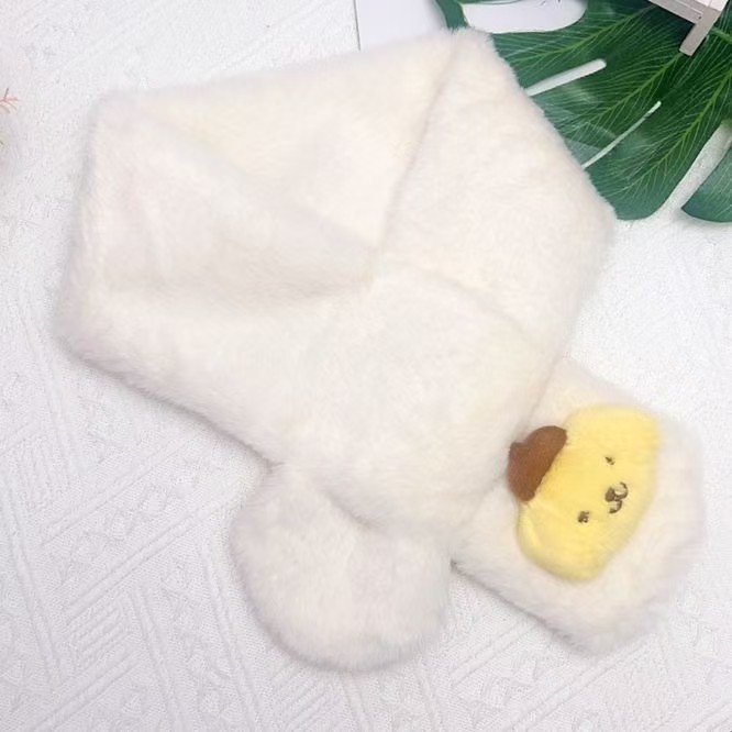 [Góc tròn mỏng] Khăn quàng cổ trắng cho chó nhỏ (dài khoảng 80 cm) / Chiều dài khoảng 85cm