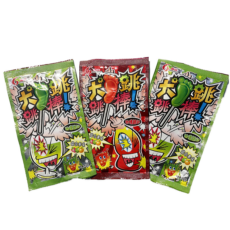 10g Shengqing Big Jump Fruit Flavored Lollipop Explosive Candy 8090 Nostalgic Snack, 30 bags/box