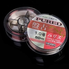 名人盘古50米鱼线钓鱼线 棕色道系主线透明子线包邮