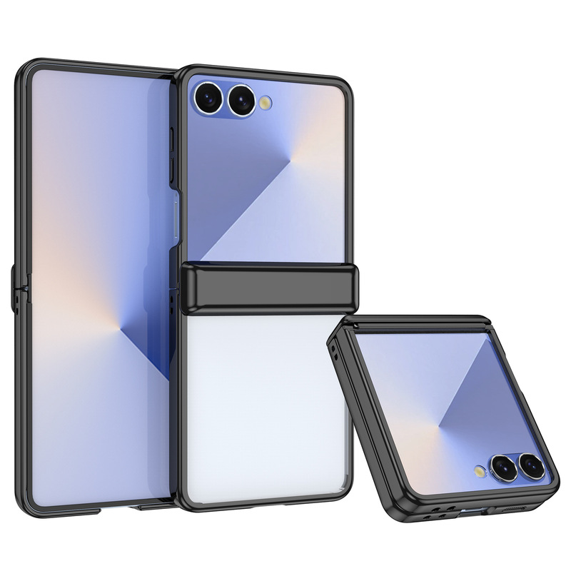 人気のサムスン Z Flip7 携帯電話ケース折りたたみ電気メッキ高精細透明強化フィルムオールインクルーシブヒンジ保護カバー|undefined