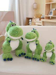 Cartoon cute creative plush doll bared teeth dinosaur doll factory discount wholesale and retail children's doll series