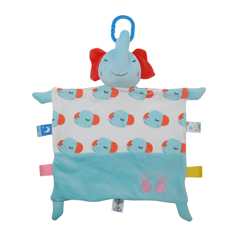 Transfronterizo cpcce bebé animal toalla para el cuidado del bebé tarjeta de tráfico cama colgante bebé toalla de pañuelo toalla de saliva juguete