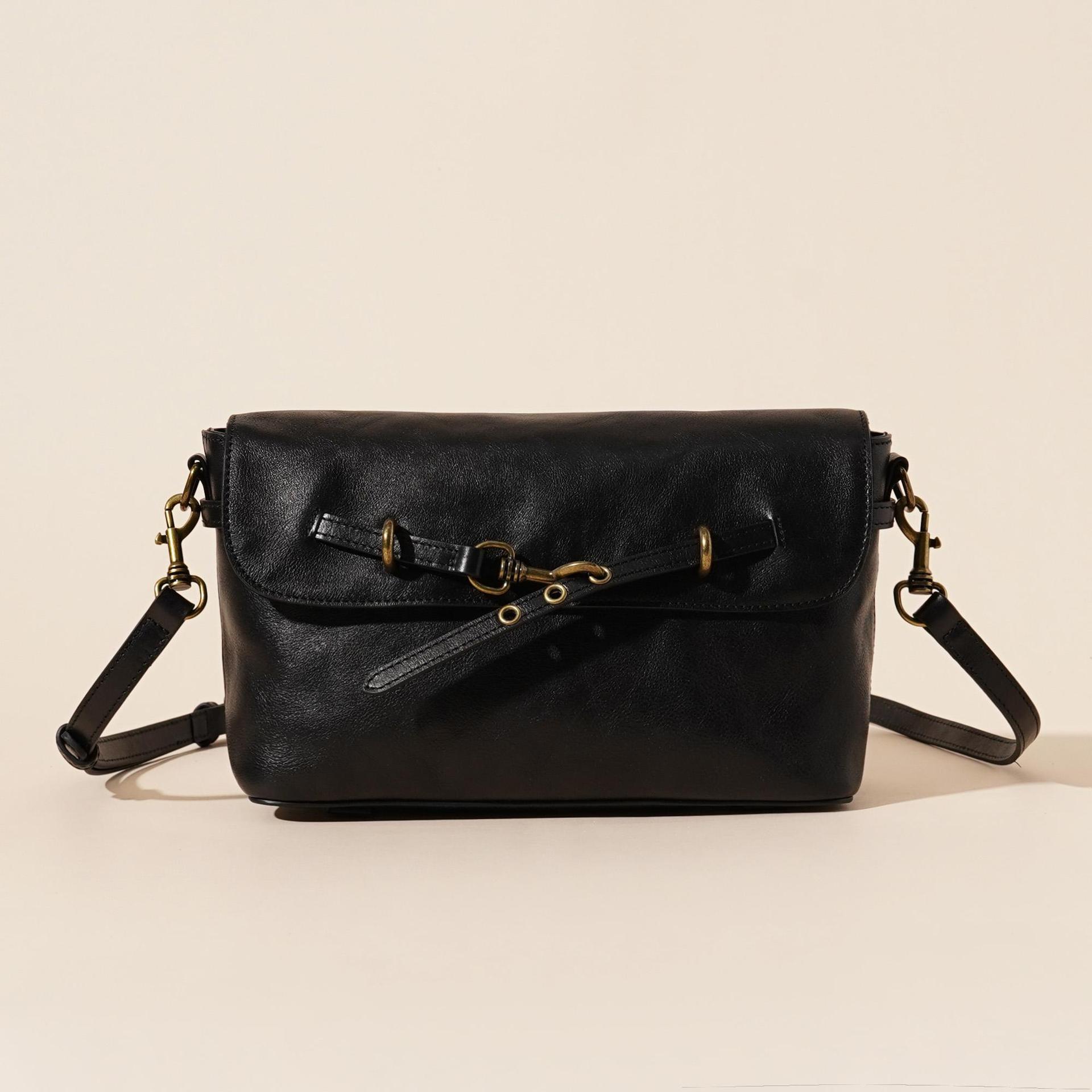 Túi đeo chéo nữ phong cách bì thư da PU cao cấp màu trơn, dung tích lớn đi làm (30.5×10.5×17 cm) — nâu caramel chi tiết 13