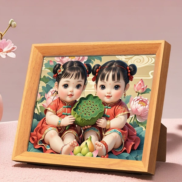 Rensheng Takako-Twins (female) 2-(wooden frame) elm color