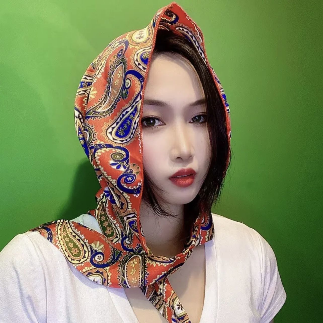 Multi-purpose fashion bag headscarf sun protection scarf scarf hat windproof new satin popular popular all-match elegant hat