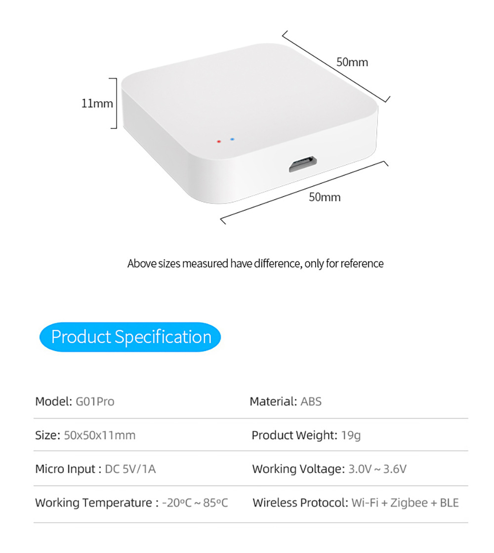 Tuya zigbee+블루투스 다중 모드 게이트웨이 G01Pro