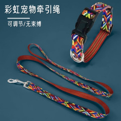 レインボーペット犬用ウォーキングリード、犬用外出リード、犬用首輪、ペット用品卸売スポット直送