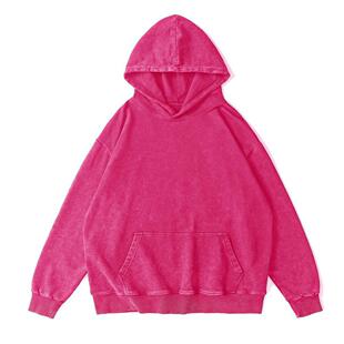 350g cotton old hooded pullover sweater American retro old cotton large terry round neck hooded X20