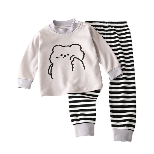 Children's underwear set pure cotton pajamas girl child autumn clothes autumn pants all-cotton boy child home clothes children's clothing drop shipping casual