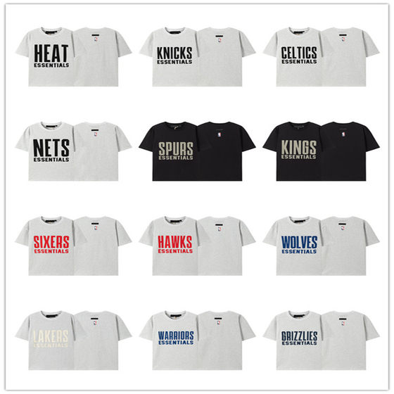 FOG Collection Series ESSENTIALS Trendy Letter Printing Loose Sports Short-sleeved Couple's T-shirt for Men and Women