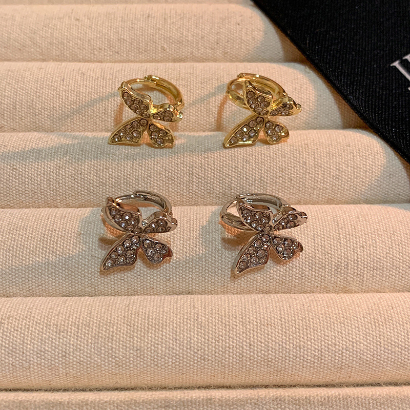 Exquisite Butterfly Zircon Earrings Luxury Full Diamond Design_voghion.com