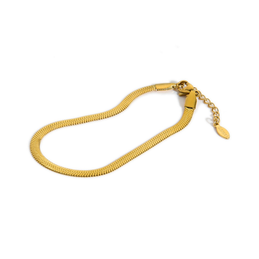 INS tobillas de acero de titanio estilo rojo moda versátil cadena de serpiente de acero inoxidable 18K oro ligero lujo no desvanecimiento tobillas accesorios para mujeres