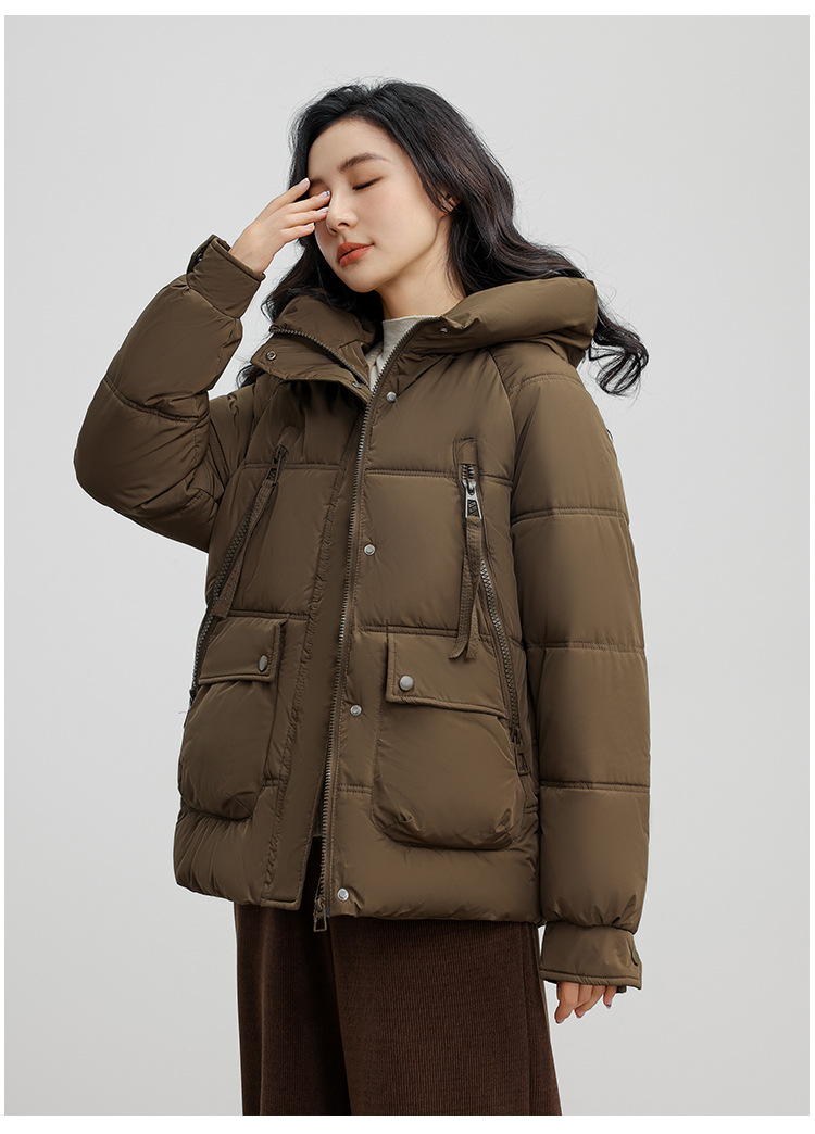 Russian new winer plus size for women's casual warmh, hickened and enlarged pocke hooded coon wholesale Down_voghion.com