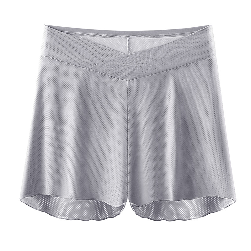 Pantalones de seguridad para mujeres embarazadas antideslumbrantes leggings de tres puntos de cintura baja de seda de hielo fino de verano pantalones de pijama sueltos pantalones cortos ropa de maternidad