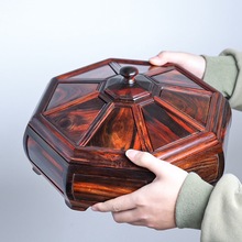 大红酸枝实木果篮 创意北欧Iins木制品摆件 客厅 家居 红木干果盘