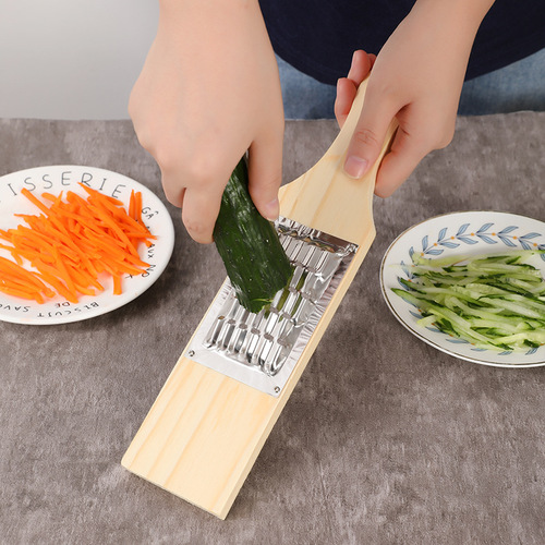 No. 10 stainless steel screws fixed wooden board grater Small length 30CM potato radish cucumber 4MM vegetable cutter