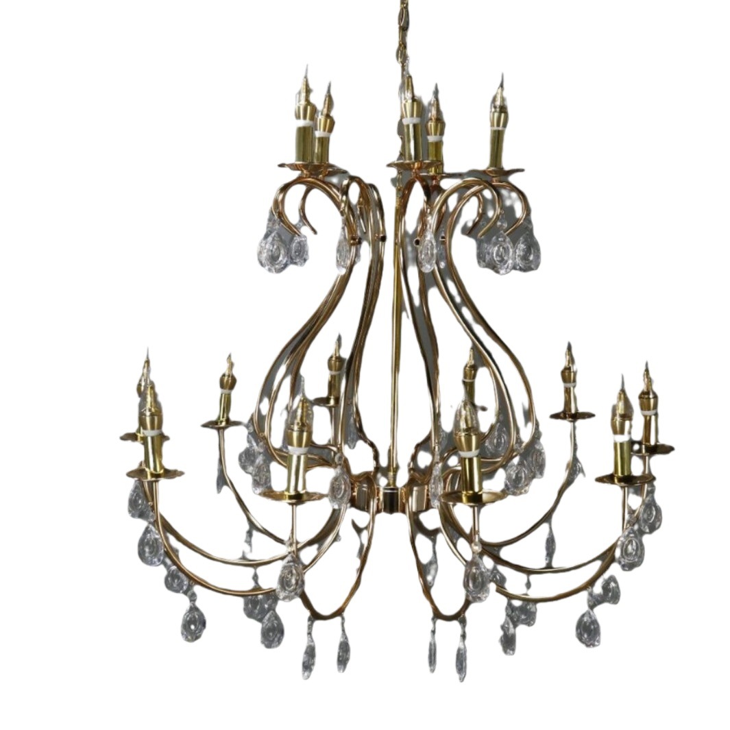 10 + 5 brotes de hierro forjado candelabro bodas hotel decoración de props de diseño cálido blanco lámpara led doméstica